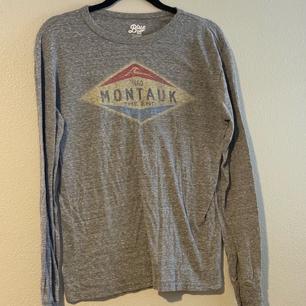 Blue 84 Heather Gray Montauk Long Sleeve Tee